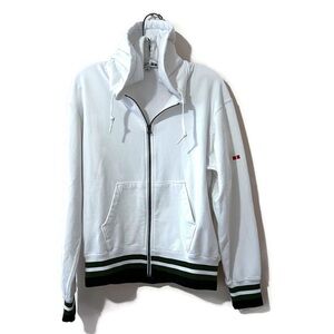 Roger Federer Uniqlo White Full Zip JW Anderson Hoodie Size XS Tennis Wimbledon